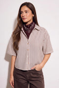 Camisa Listrada Bordô