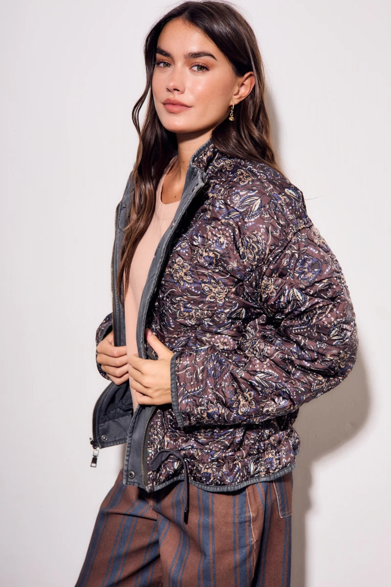 Jaqueta Lavada Reversível Cinza