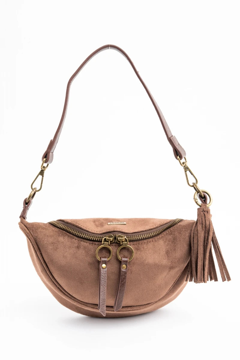Bolsa Vegana de Camurça Chocolate