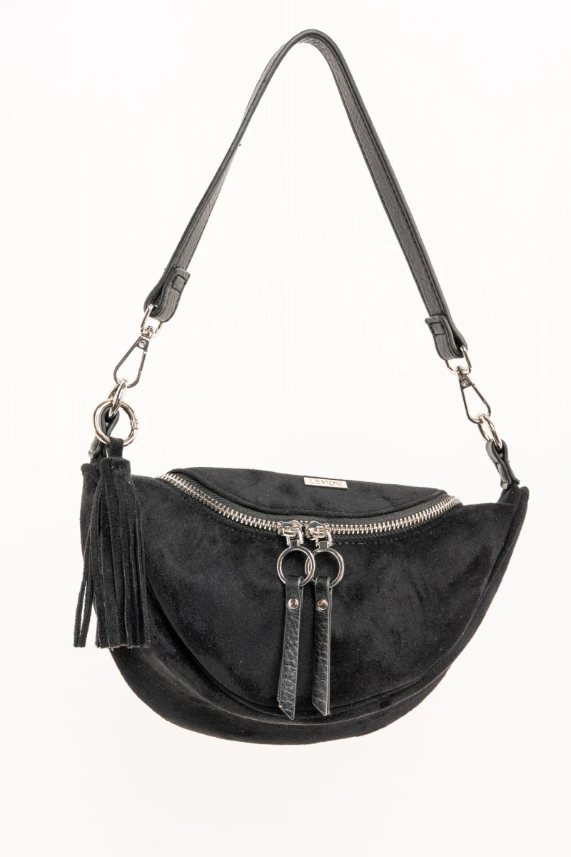 Bolsa de Camurça Vegana Preta