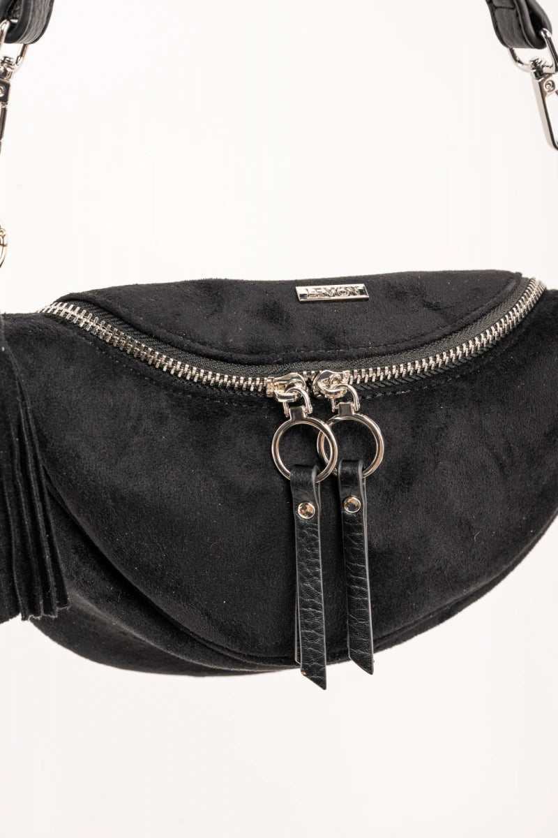 Bolsa de Camurça Vegana Preta