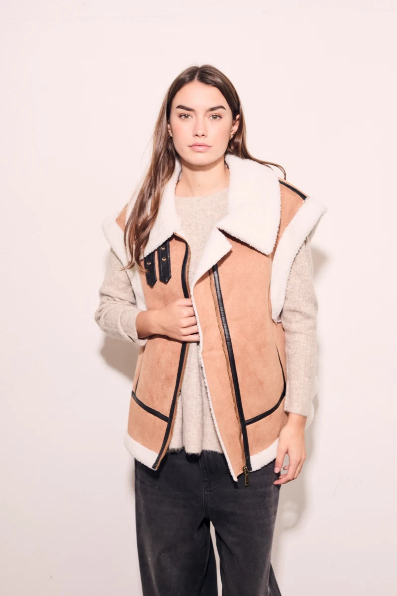 Colete Oversized Camel