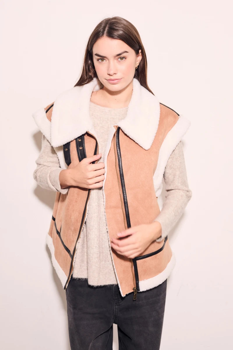 Colete Oversized Camel
