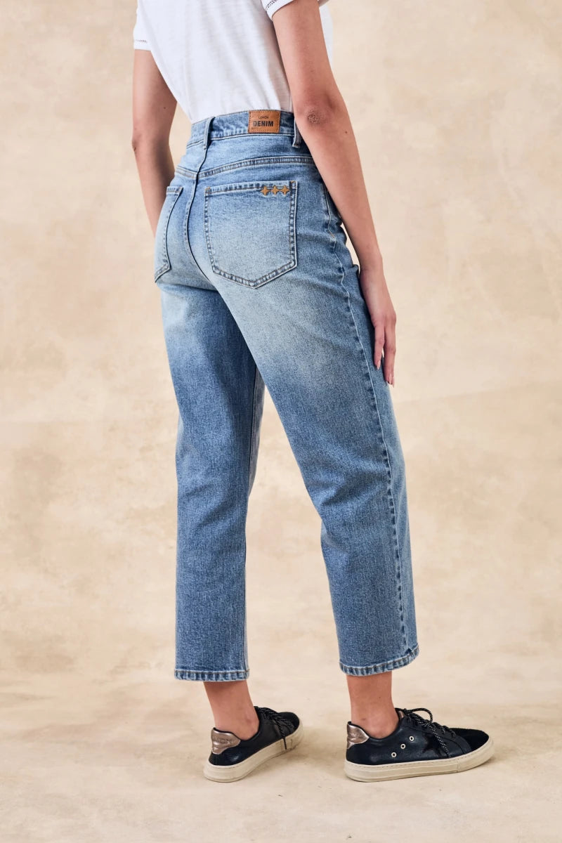 Jeans Crop Reto - Denim