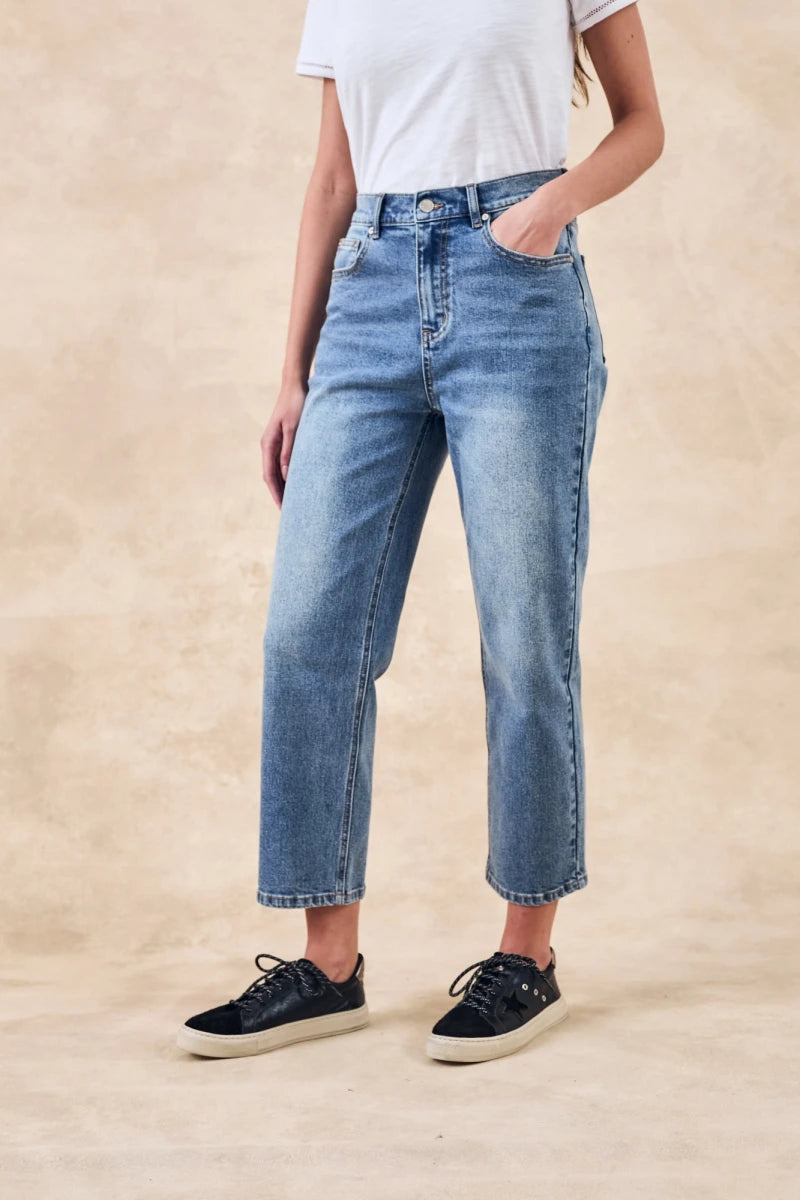 Jeans Crop Reto - Denim