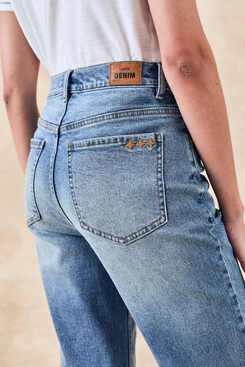 Jeans Crop Reto - Denim