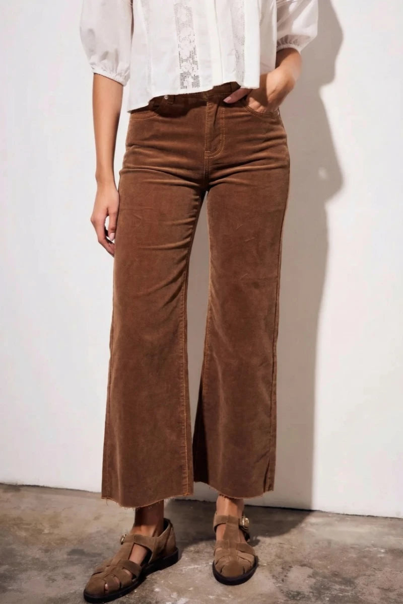 Jeans Flare Perna Larga - Chocolate