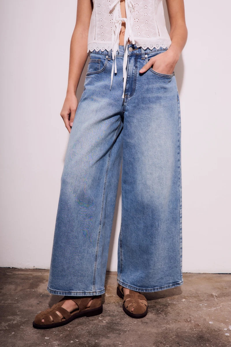 Jeans Perna Larga - Denim