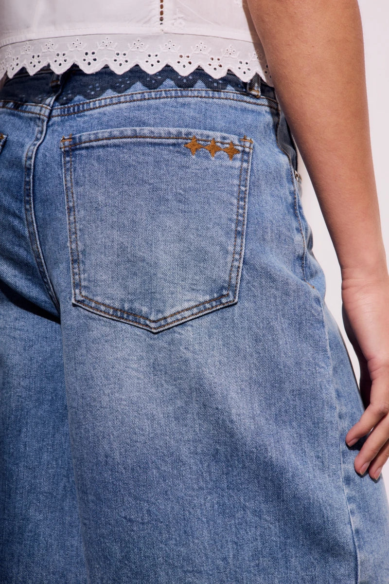 Jeans Perna Larga - Denim