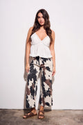 Jeans Perna Larga Estampa de Vaca - Print