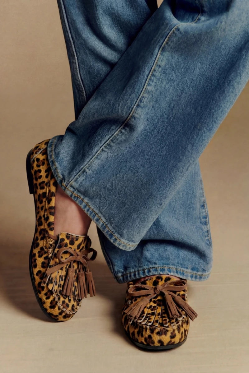 Mocassim Animal Print - Camel