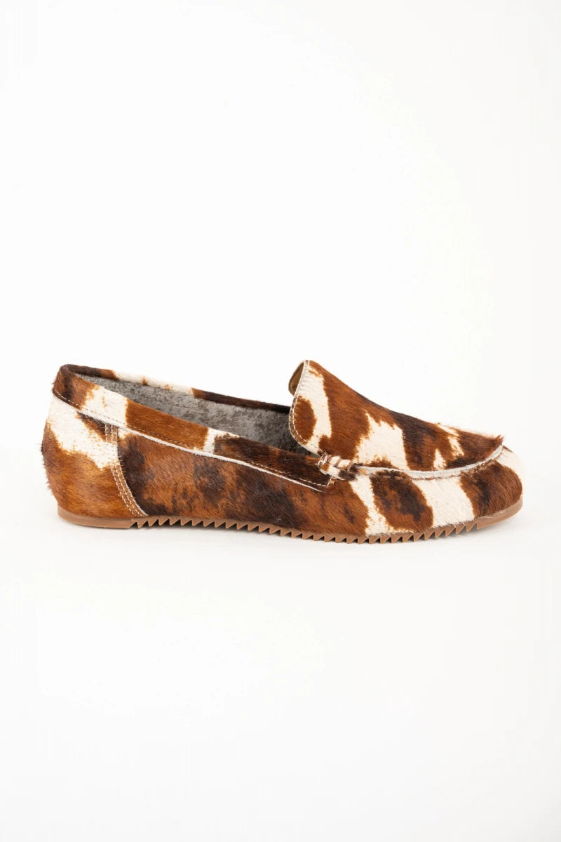 Mocasín Pelo Animal Print - Chocolate