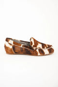 Mocasín Pelo Animal Print - Chocolate