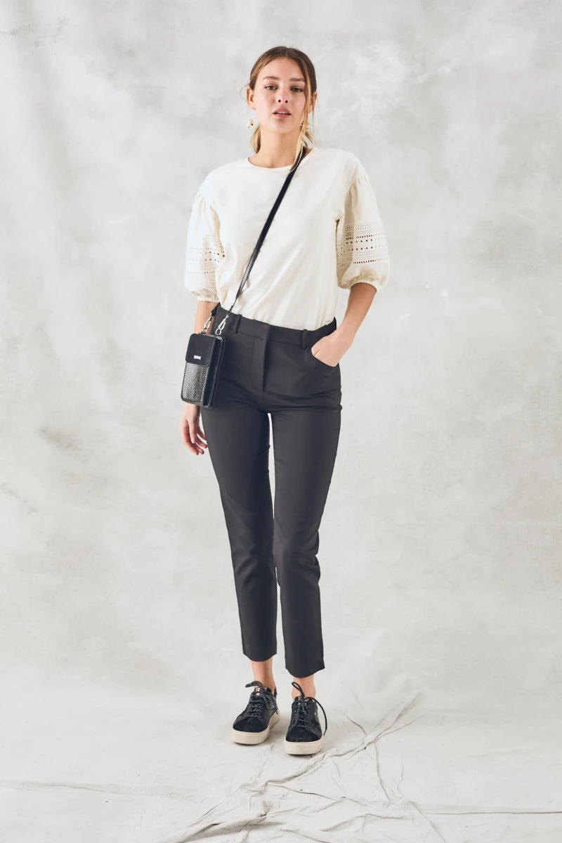 Calça Algodão Elastano Preto