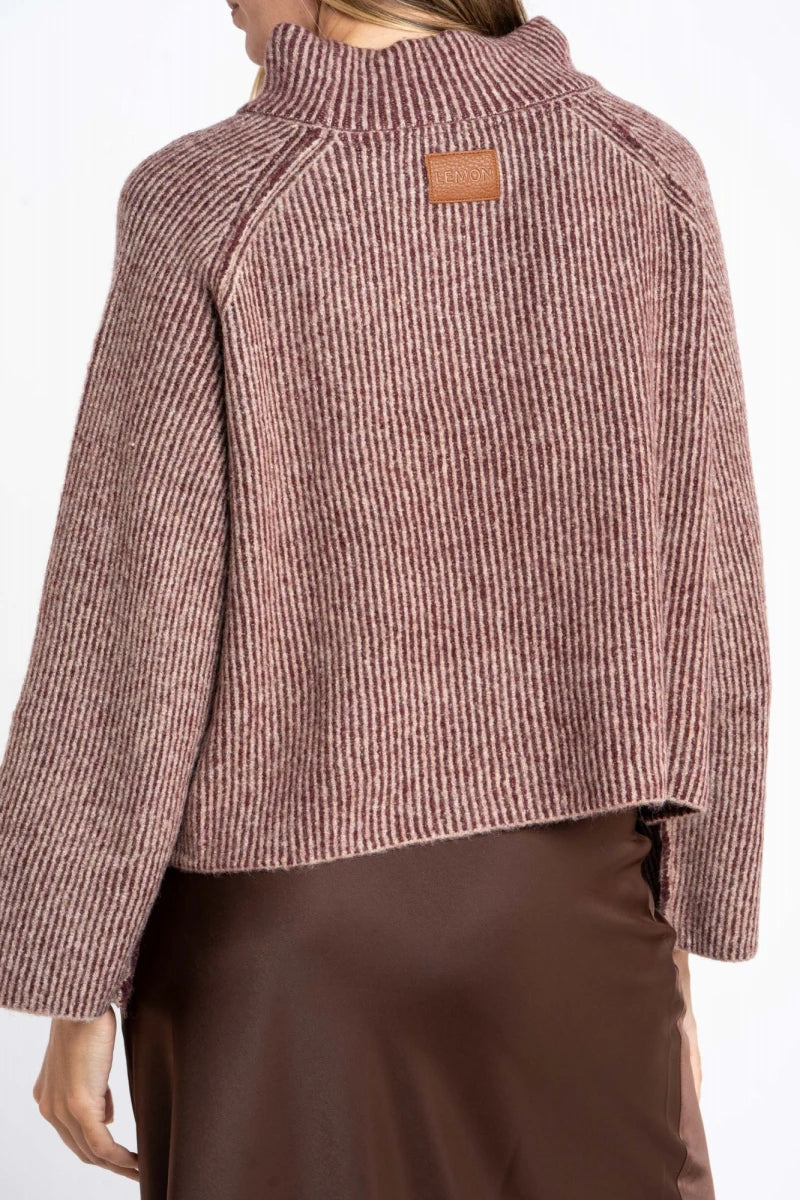 Blusa Gola Alta Bordô