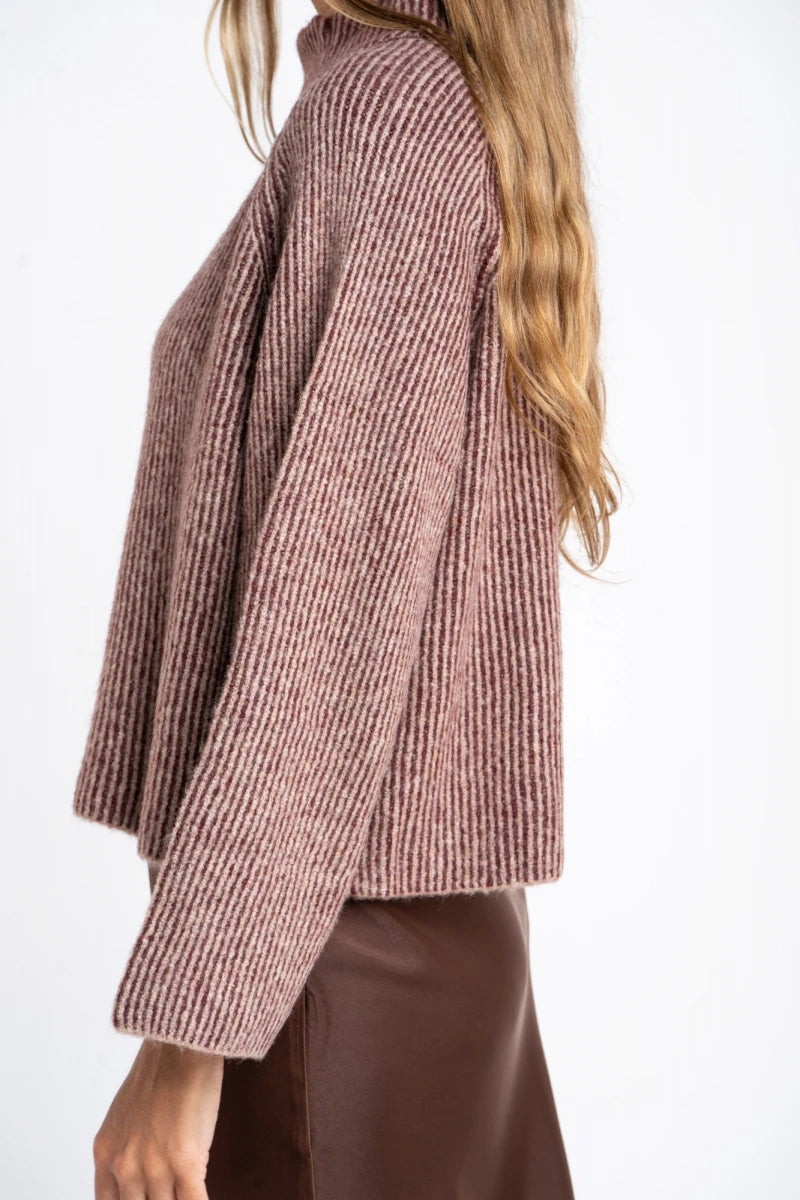 Blusa Gola Alta Bordô