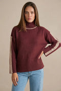 Camiseta Combinada Bordô