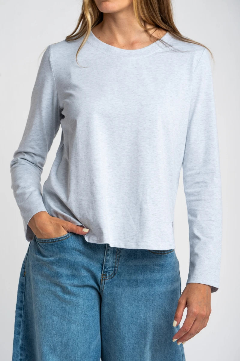 Camiseta Algodão Elastano Cinza Mescla