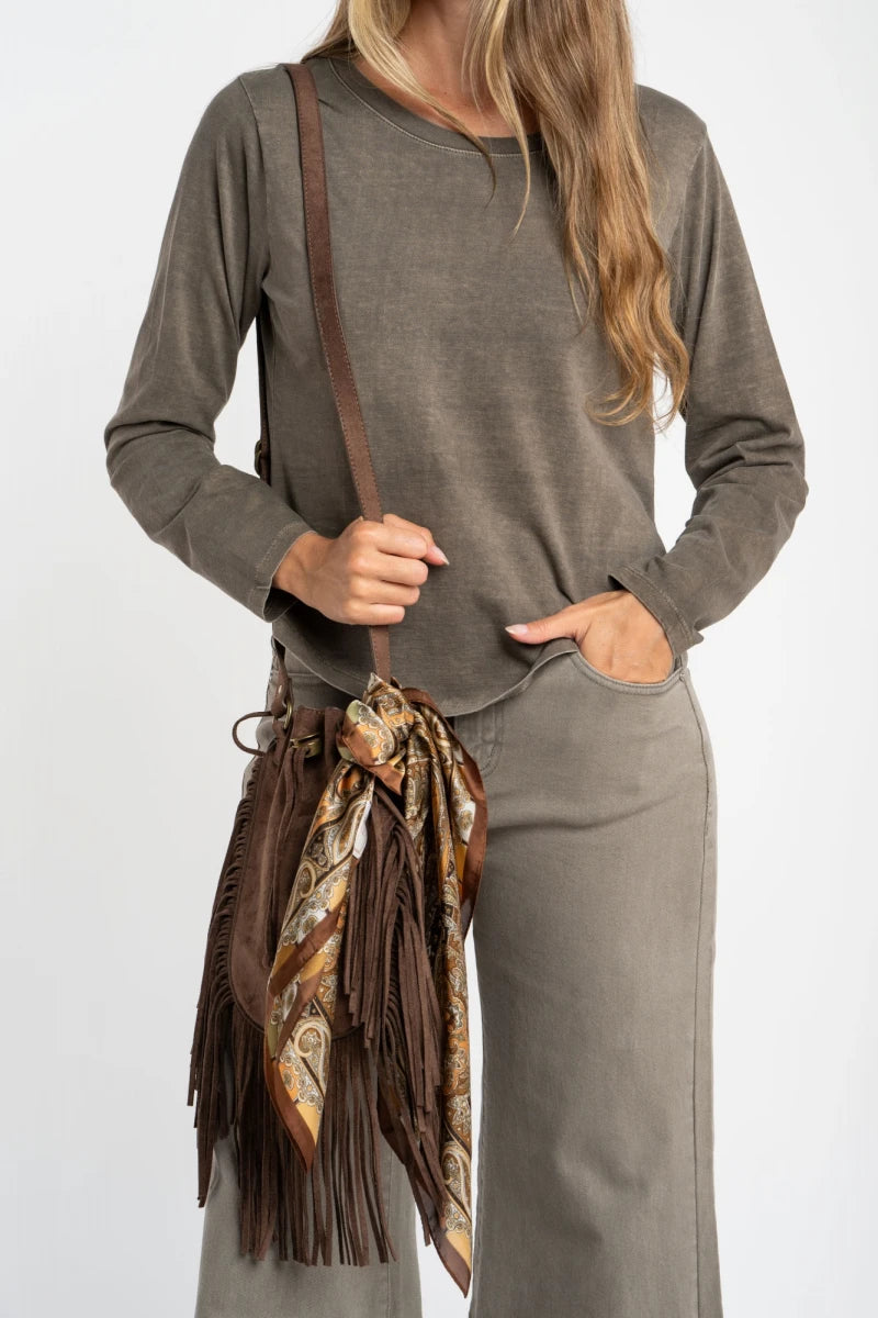 Camiseta Algodão Lavado Oliva