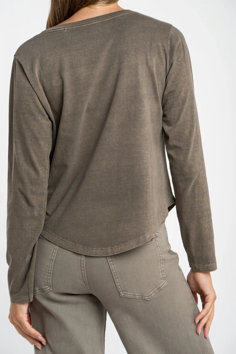 Camiseta Algodão Lavado Oliva