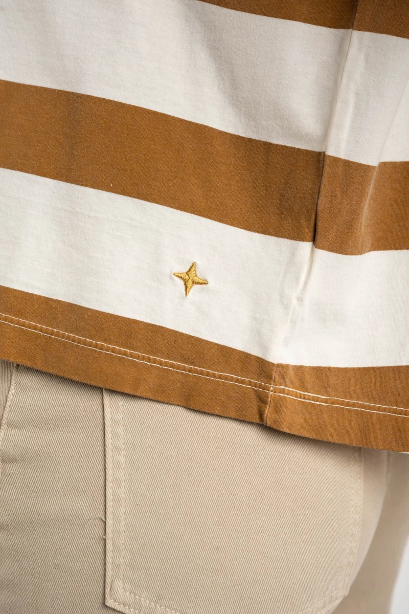 Camiseta Algodão Lavado Raya Camel