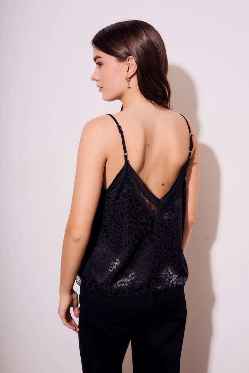 Top Encaje Bordados Preto